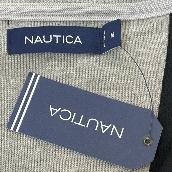 Nautica Quarter-Zip Fleece Sweatshirt - True Black - Medium - NWT - Picture 10 of 11